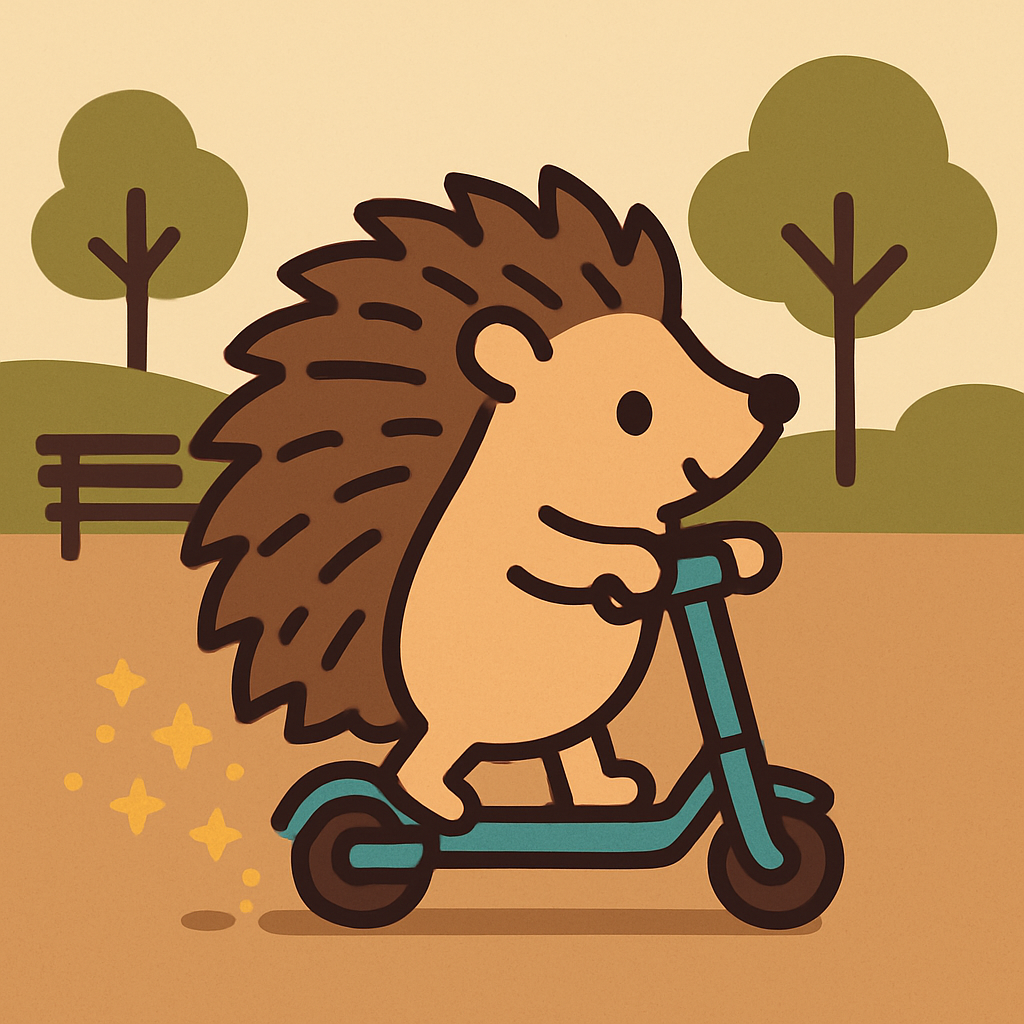 Stardust Scooter Hedgehog Number painting