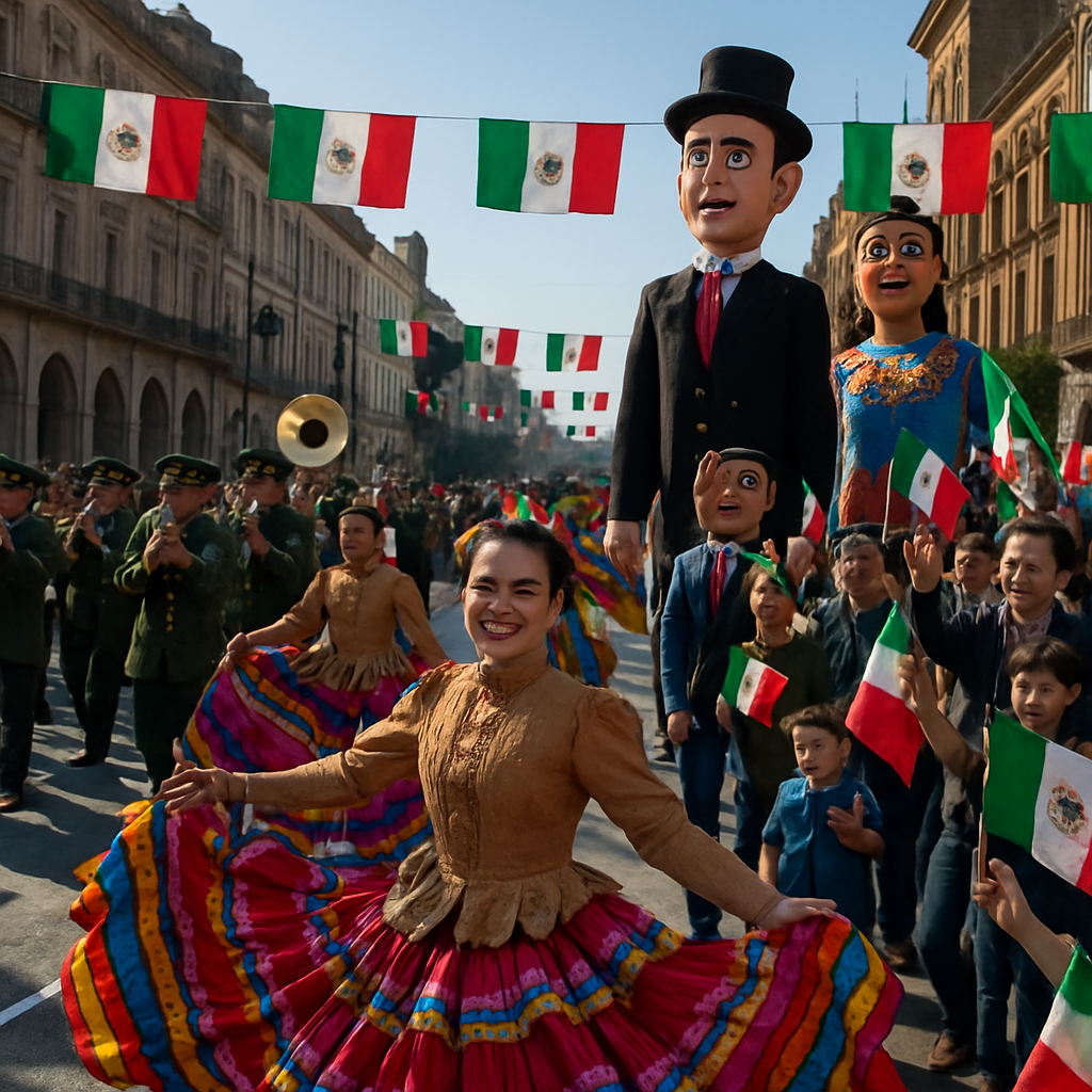 Fiestas Patrias Mexico City Parade paint by numbers