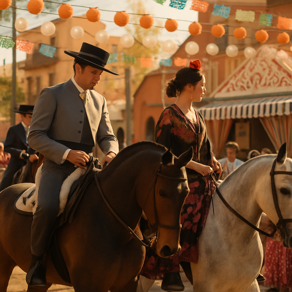 Feria De Abril Seville Horse Parade DIY paint by numbers