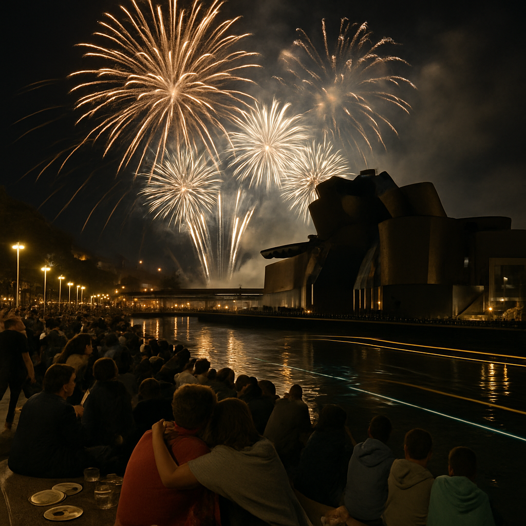 Semana Grande Bilbao Fireworks painting number kit