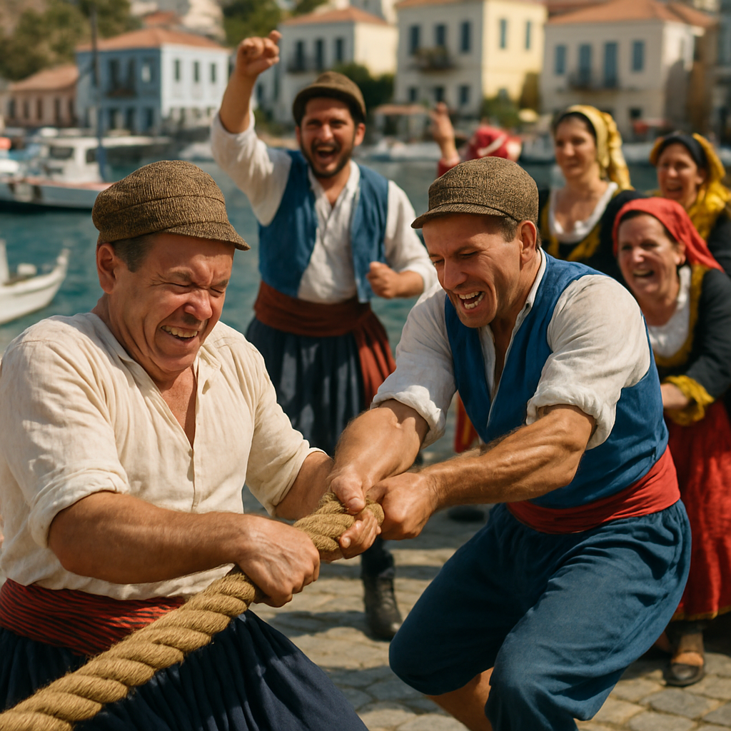Nafplio Carnival Tug Of War DIY paint by numbers