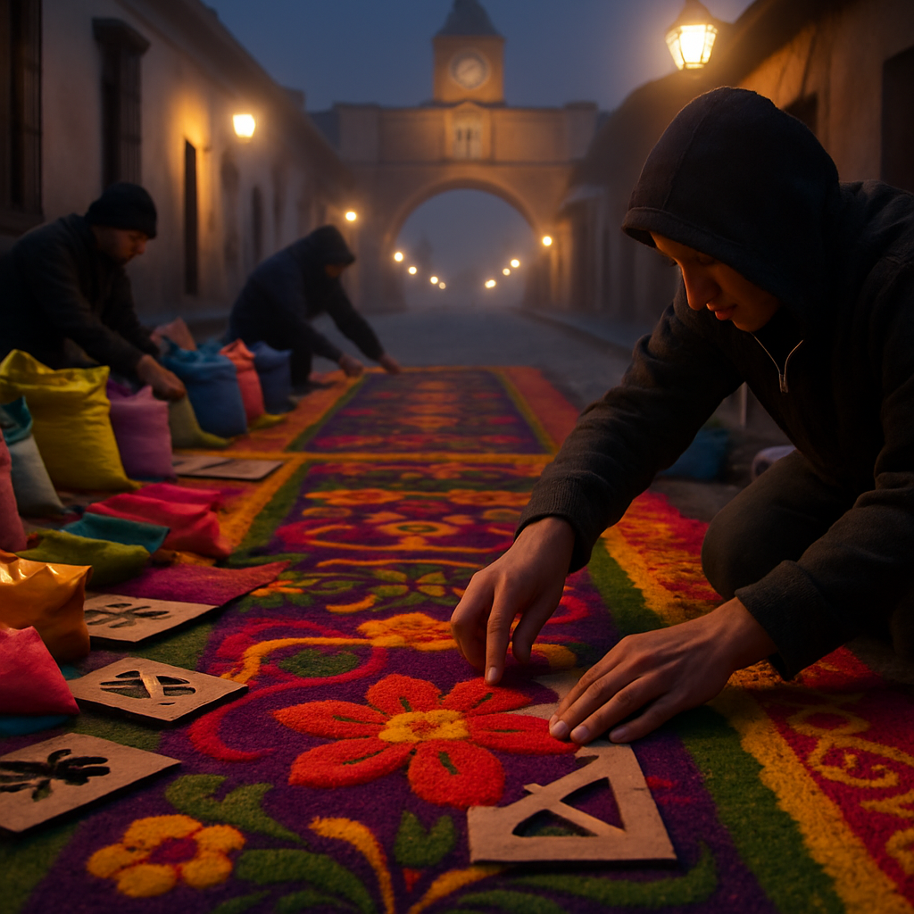 Semana Santa Antigua Alfombra Makers painting number kit