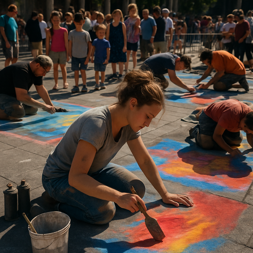Pavement Mural Festival Urban Art Numbered painting kits