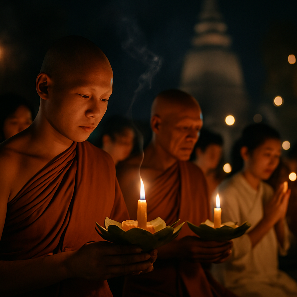 Wat Phra That Candlelight Vigil DIY paint by numbers