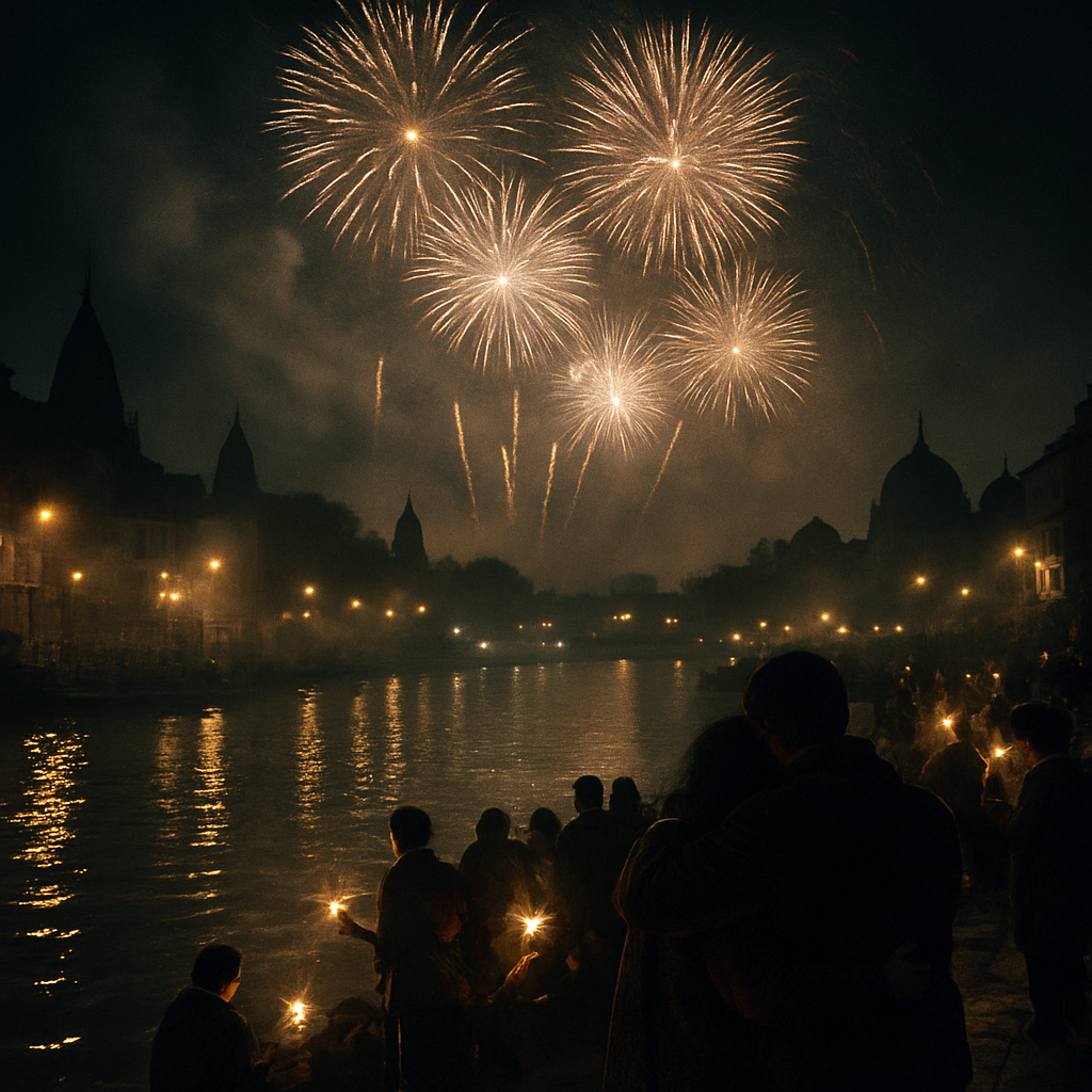 Kapalbhati New Year Fireworks India paint by numbers