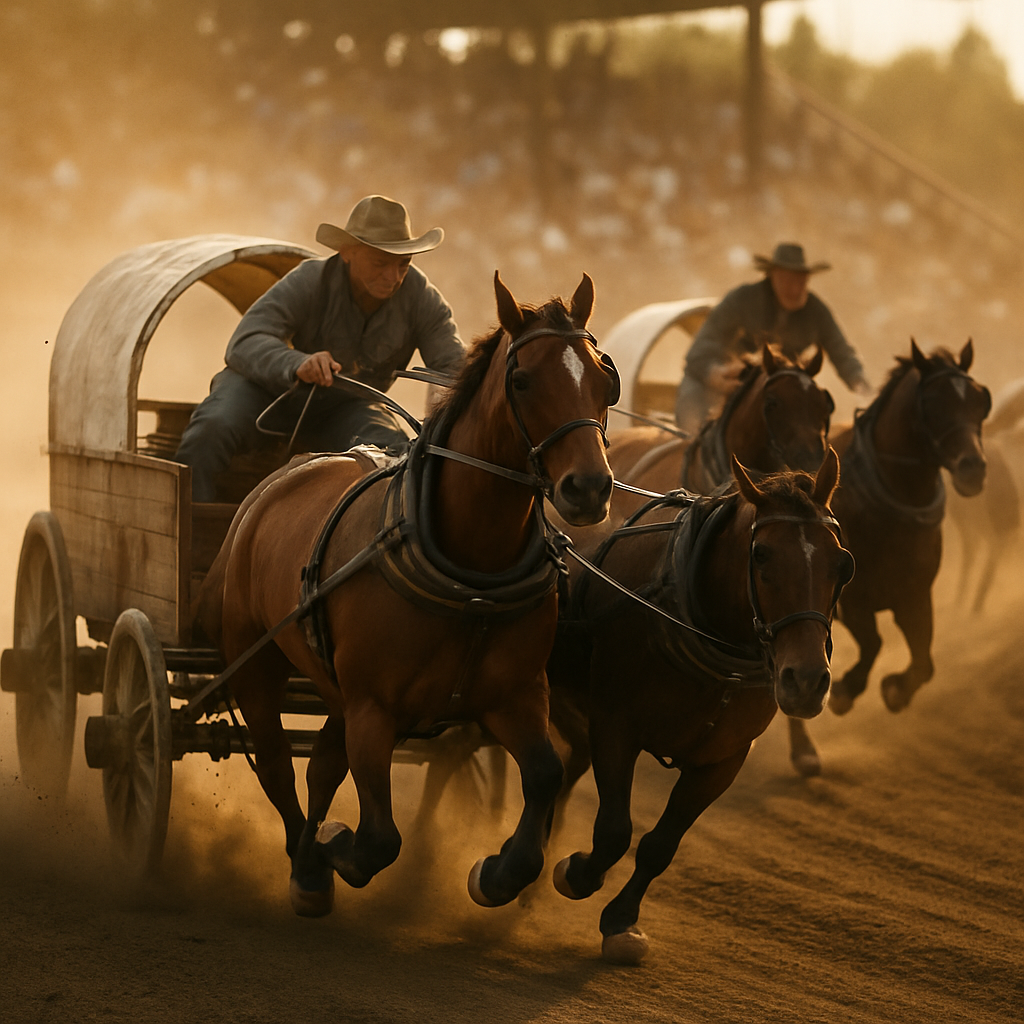 Rodeo Calgary Stampede Chuckwagon Race paint by number
