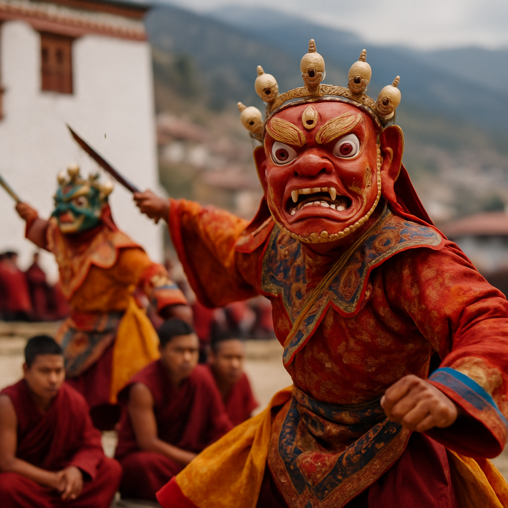 Punakha Drubchen Monastic Ritual Bhutan DIY paint by numbers