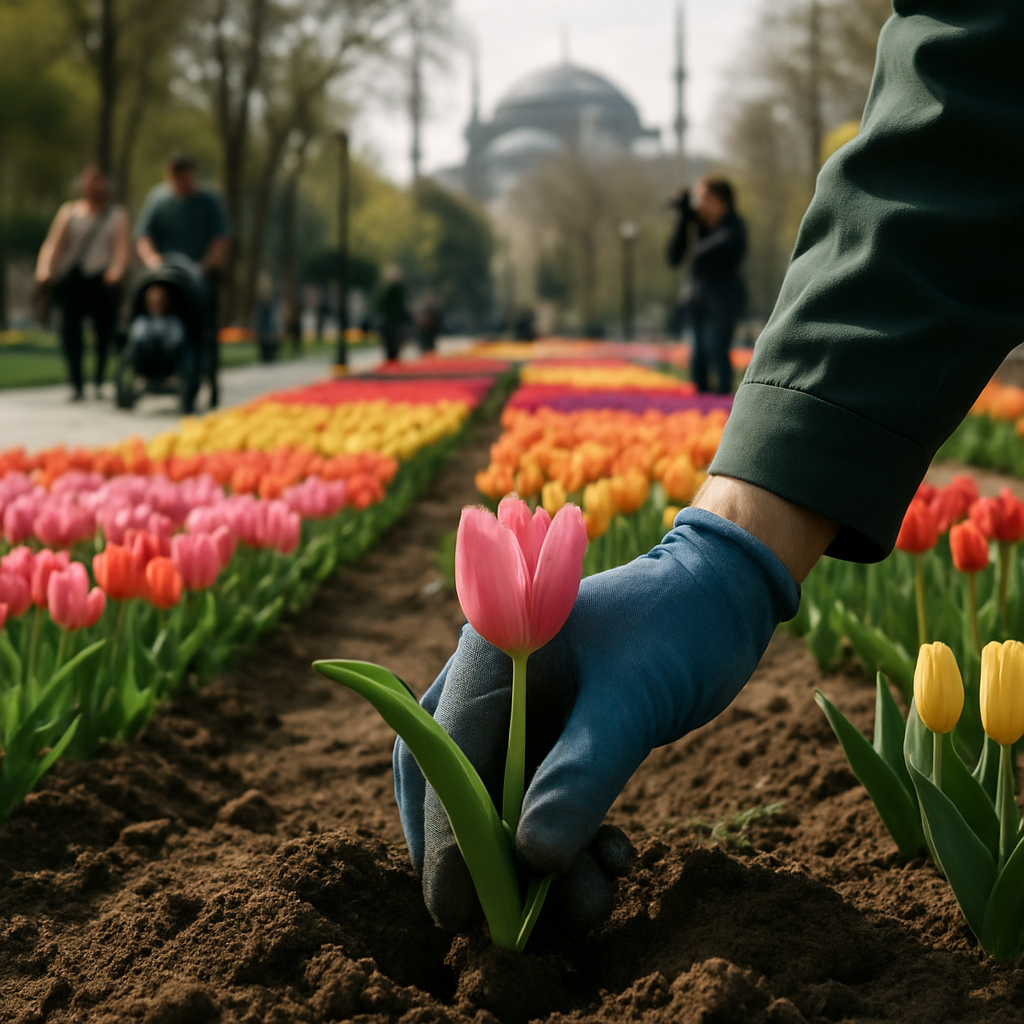 Istanbul Tulip Festival Park Alley Paint by numbers kits