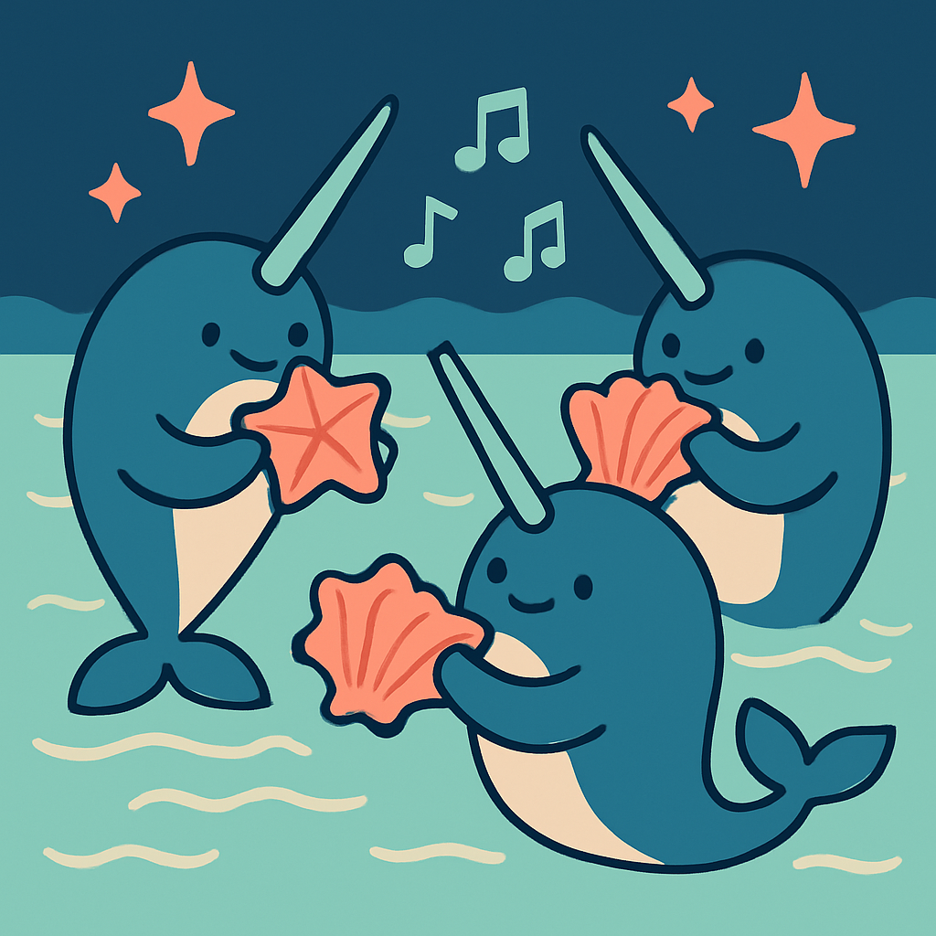 Nebula Narwhal Orchestra painting number kit