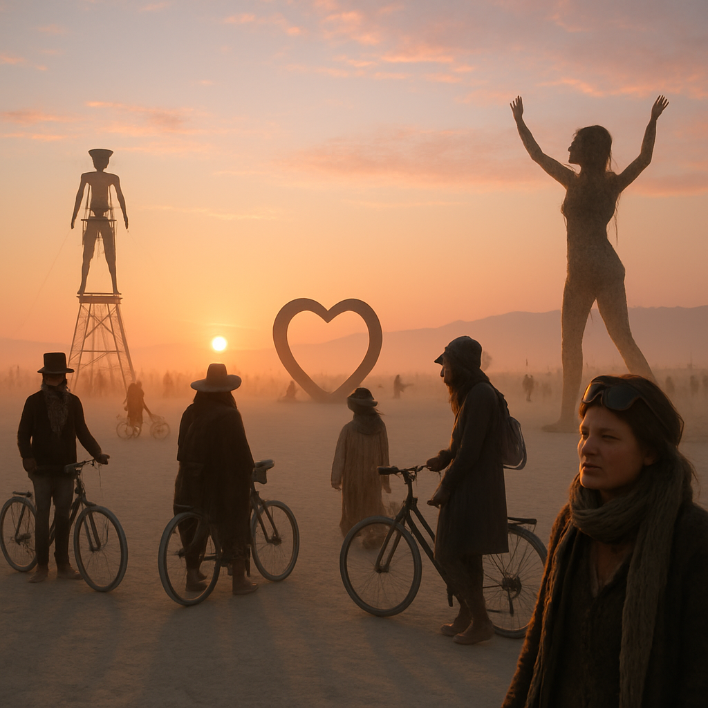 Burning Man Playa Circle Number painting