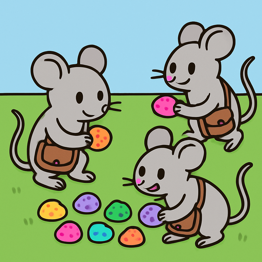 Meteorite Meadow Mice painting number kit