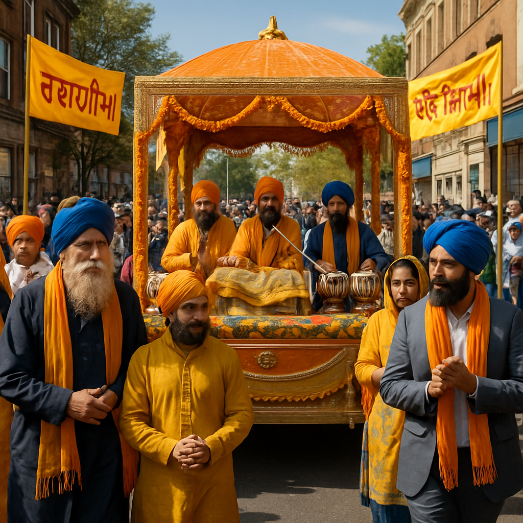 Sikh Vaisakhi Nagar Kirtan paint by color