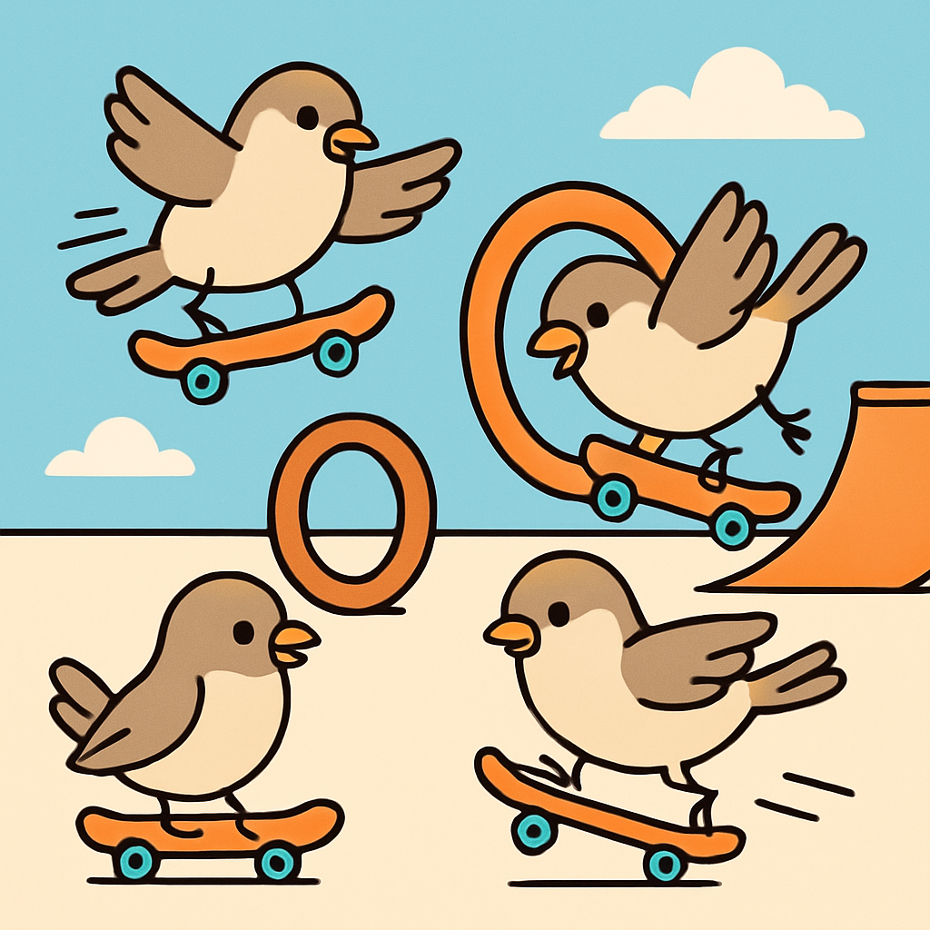 Saturn Skatepark Sparrows painting number kit