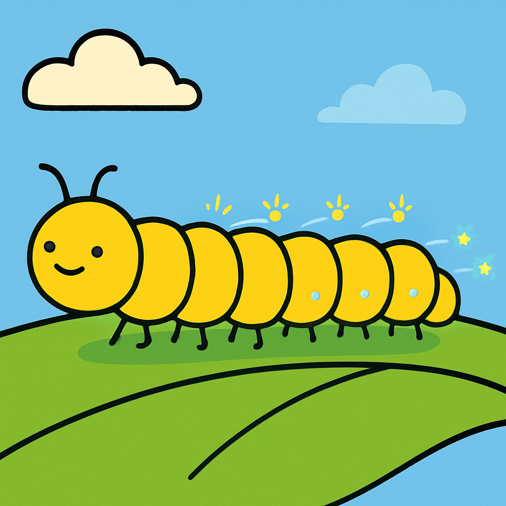 Comet Trail Caterpillar Paint by numbers kits