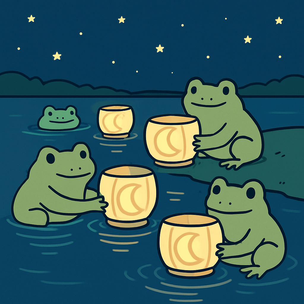 Lunar Lake Lanterns Numbered painting kits