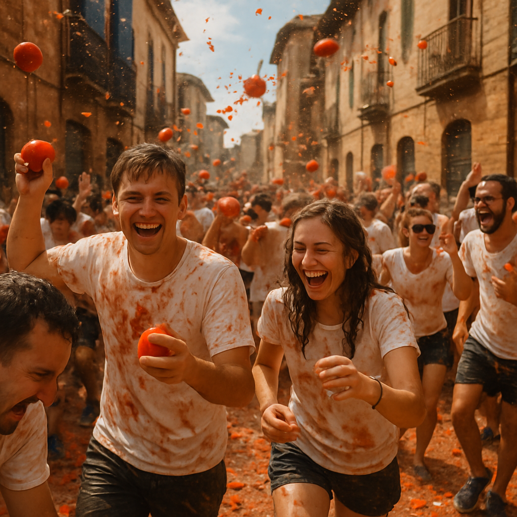 La Tomatina Festival Chaos paint by number