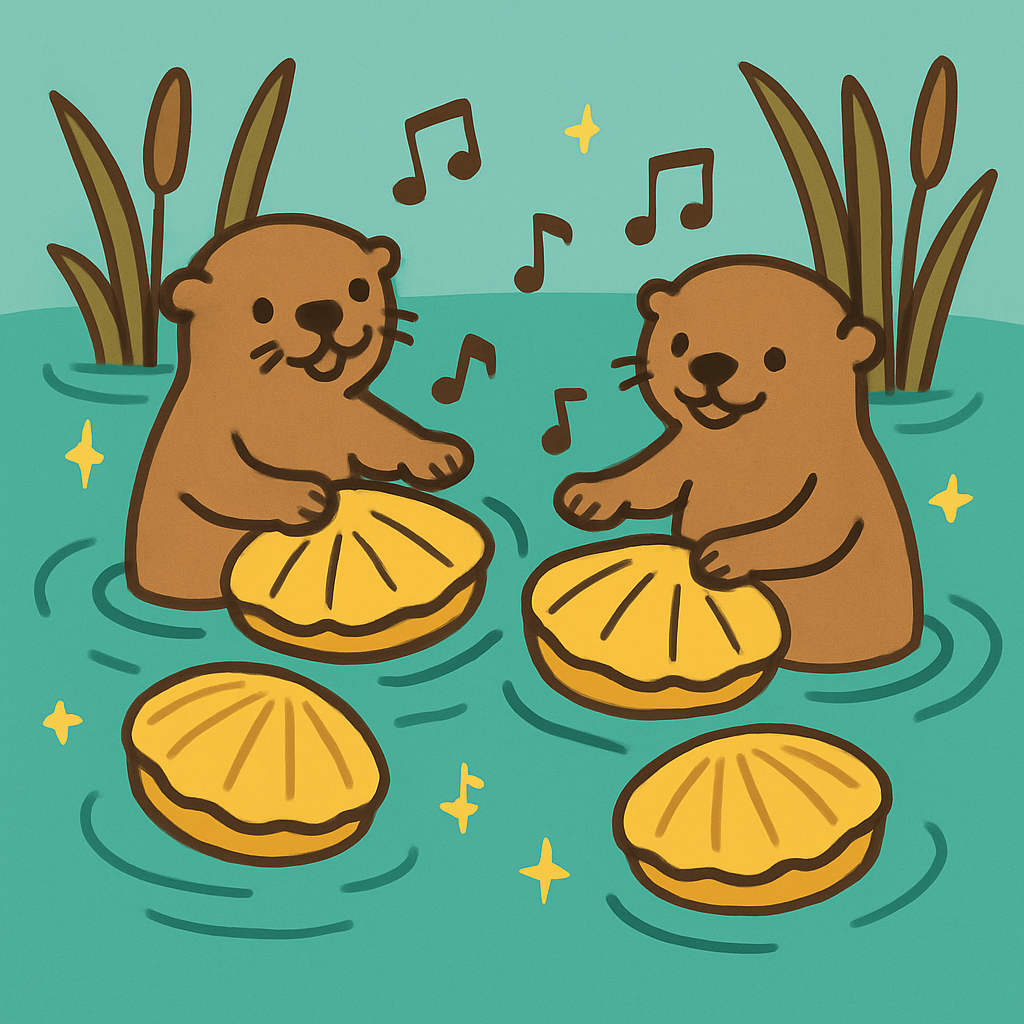 Orbiting Otter Orchestra Paint by numbers art