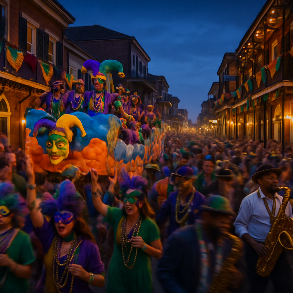 Mardi Gras New Orleans Parade Paint by numbers art