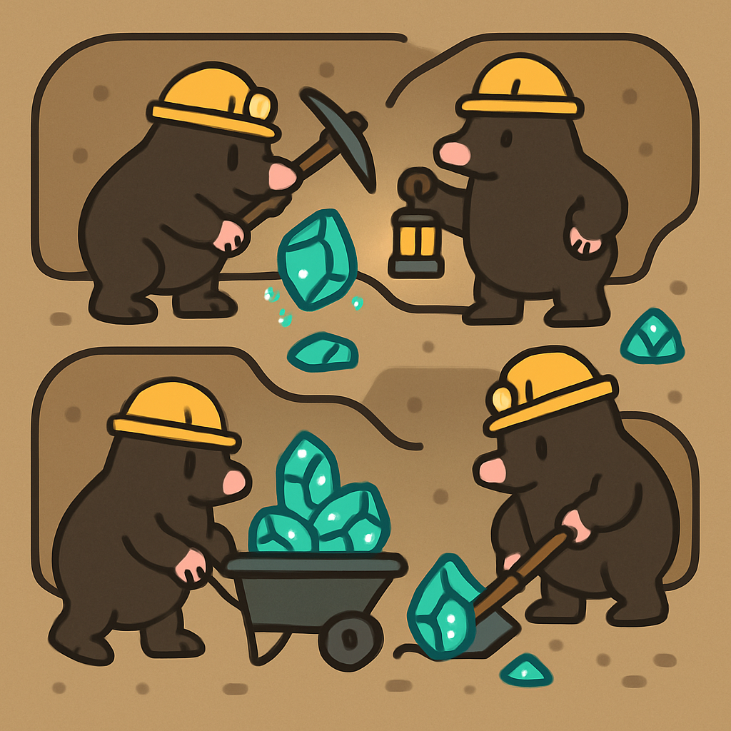 Meteor Miner Moles Painting by numbers kit