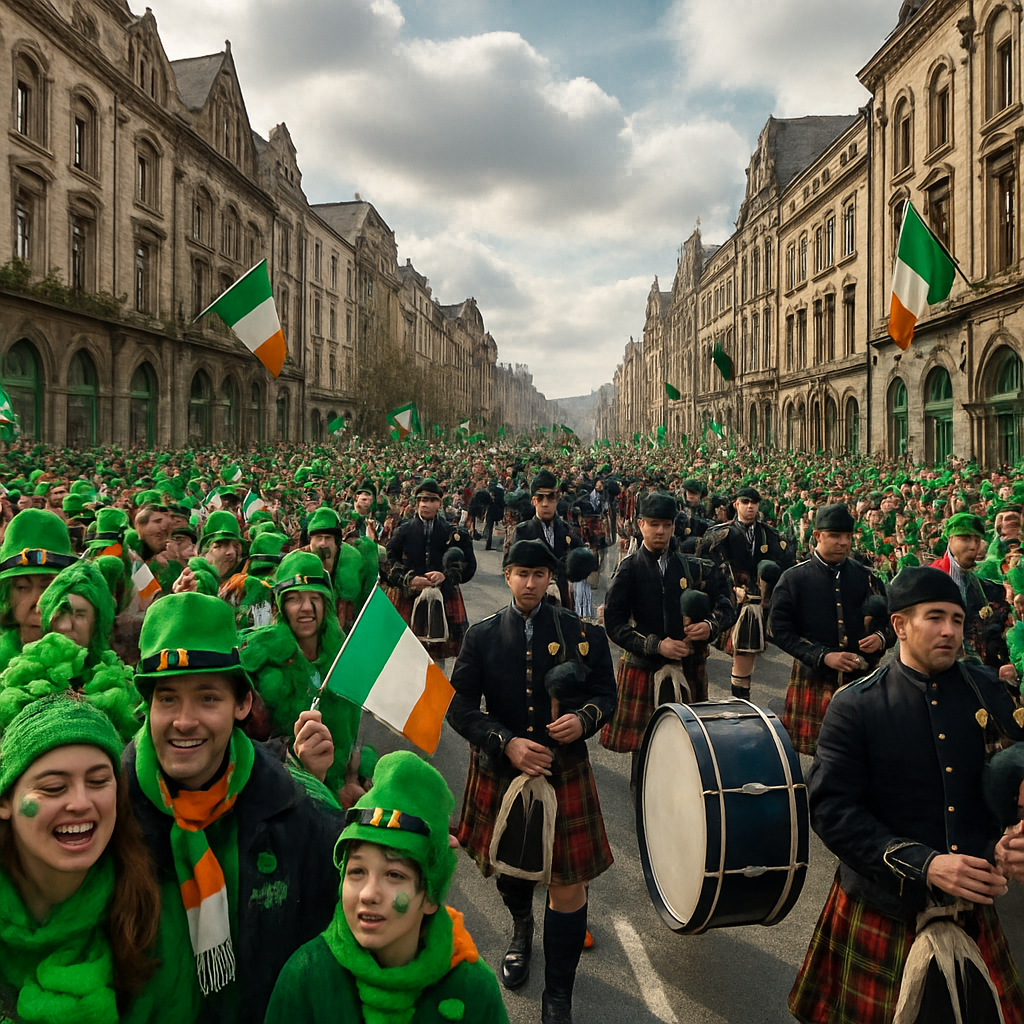 St Patrick Day Dublin Street Festival paint by numbers