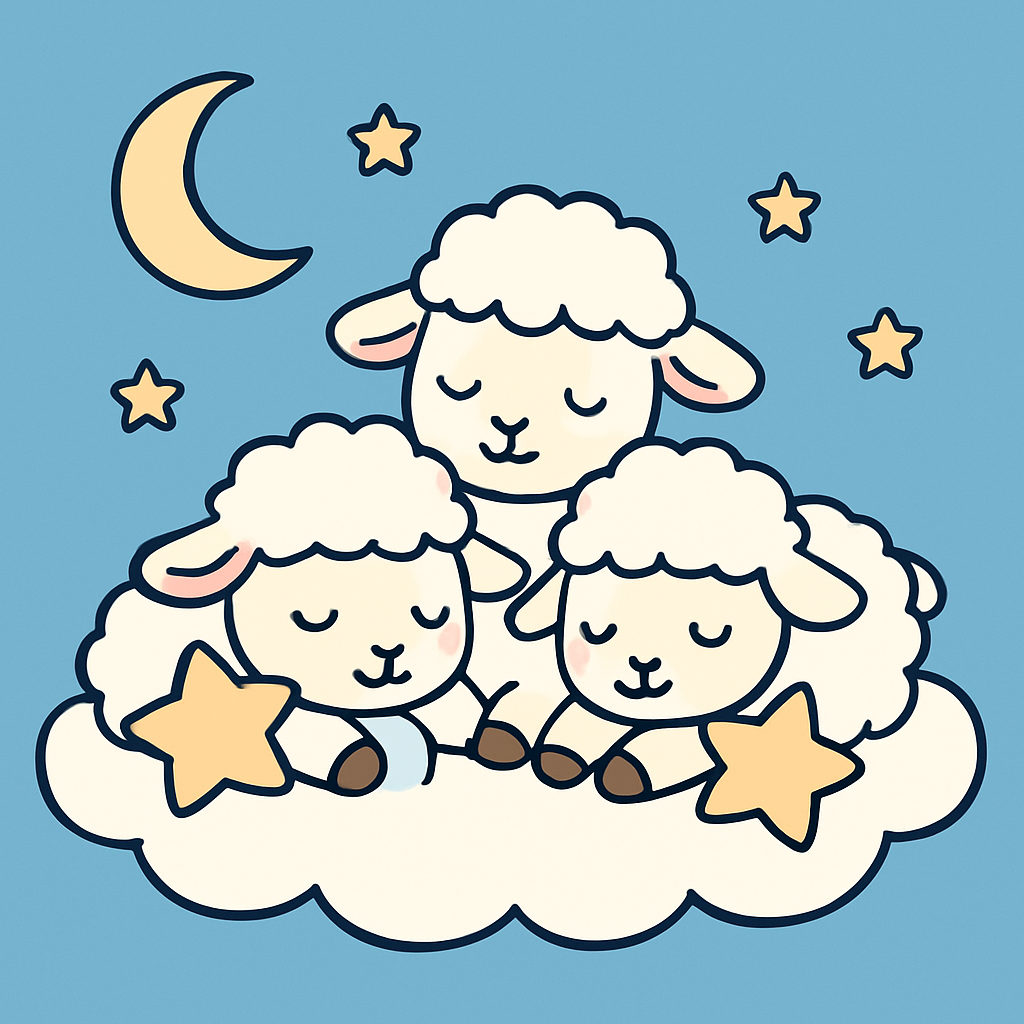 Lullaby Luna Lambs Numbered painting kits