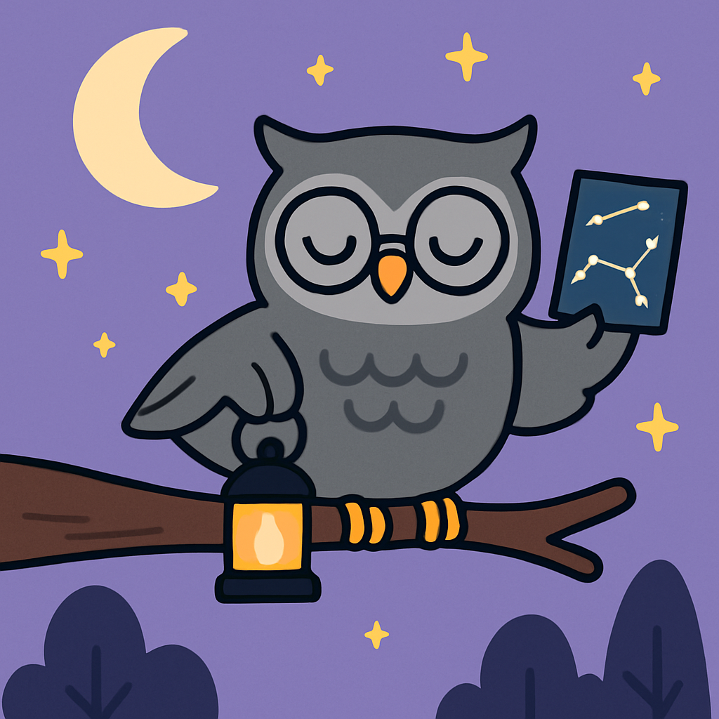 Moonlight Owl Patrol paint by numbers