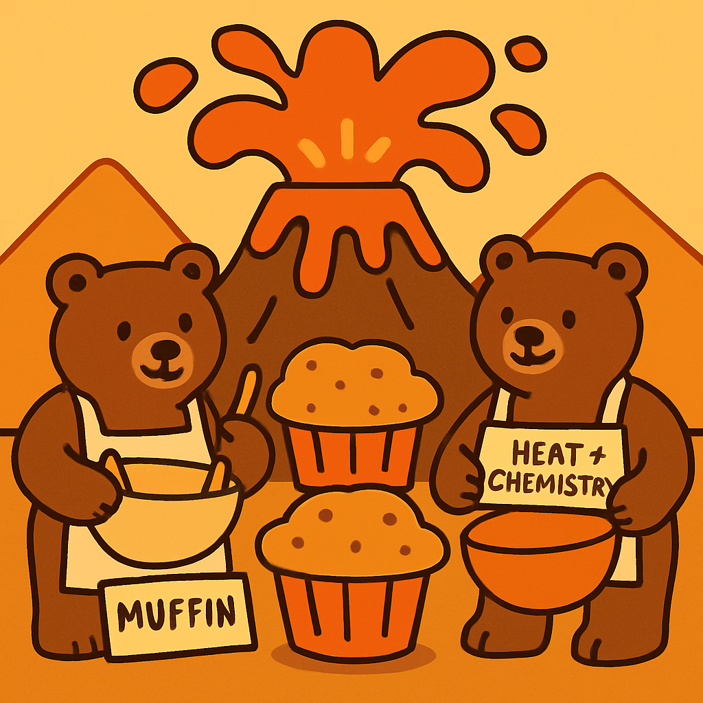 Volcano Baking Bears paint by color