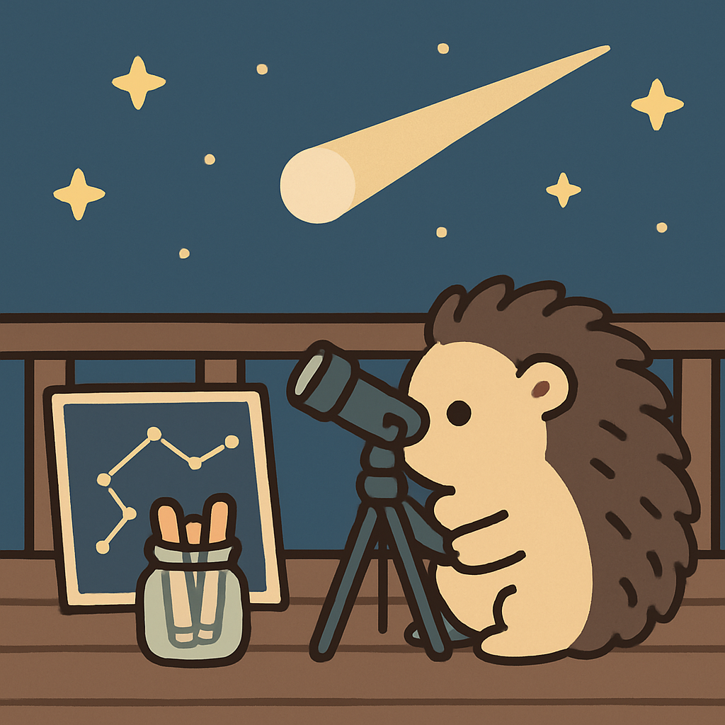 Stargazer Hedgehog Painting by numbers kit