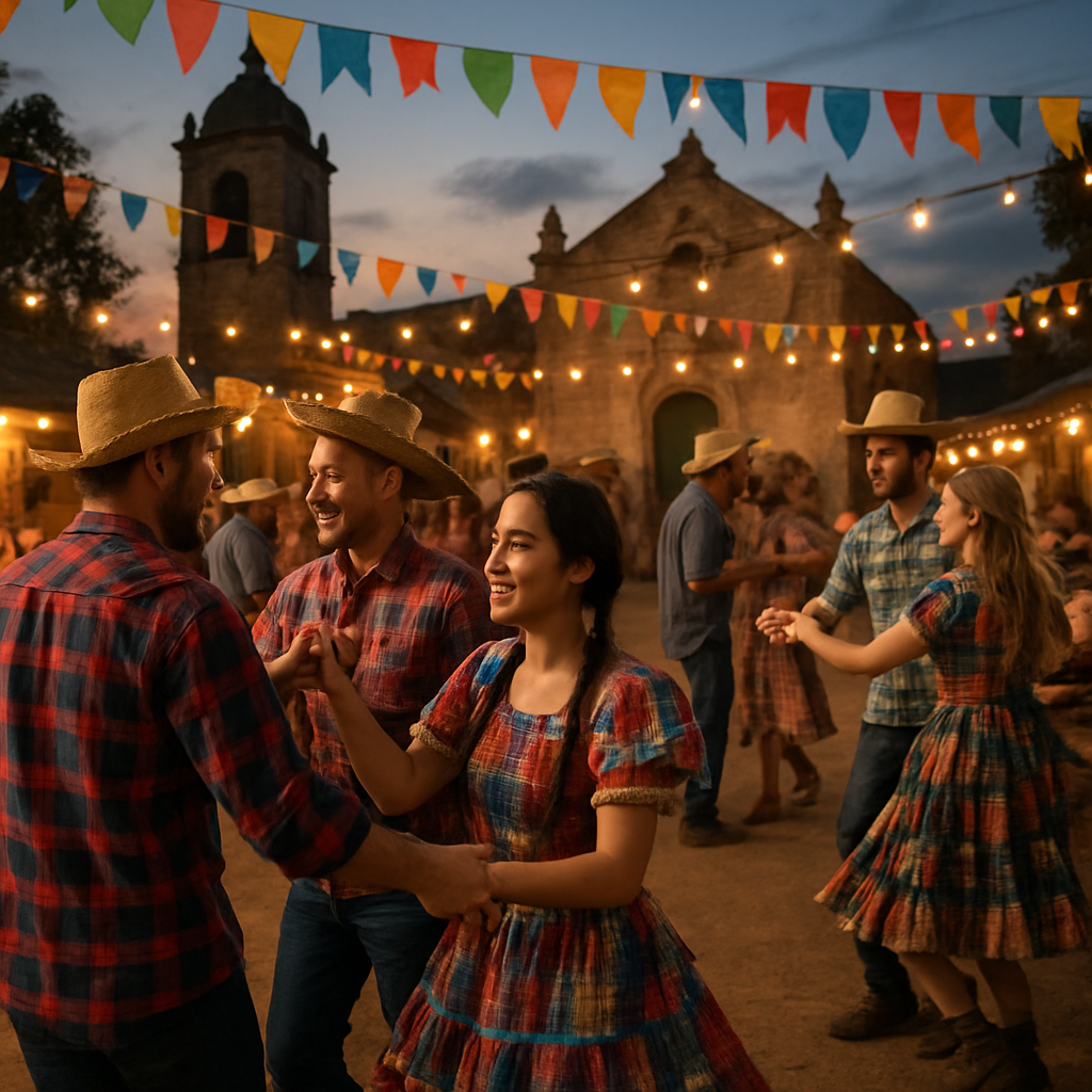 Festa Junina Rural Square Dance Brazil Number painting