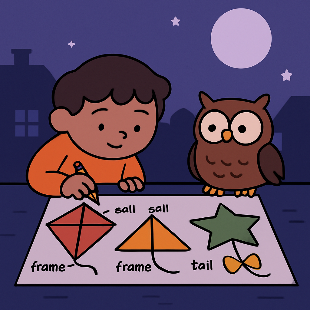 Moonlight Kite Lab paint by color