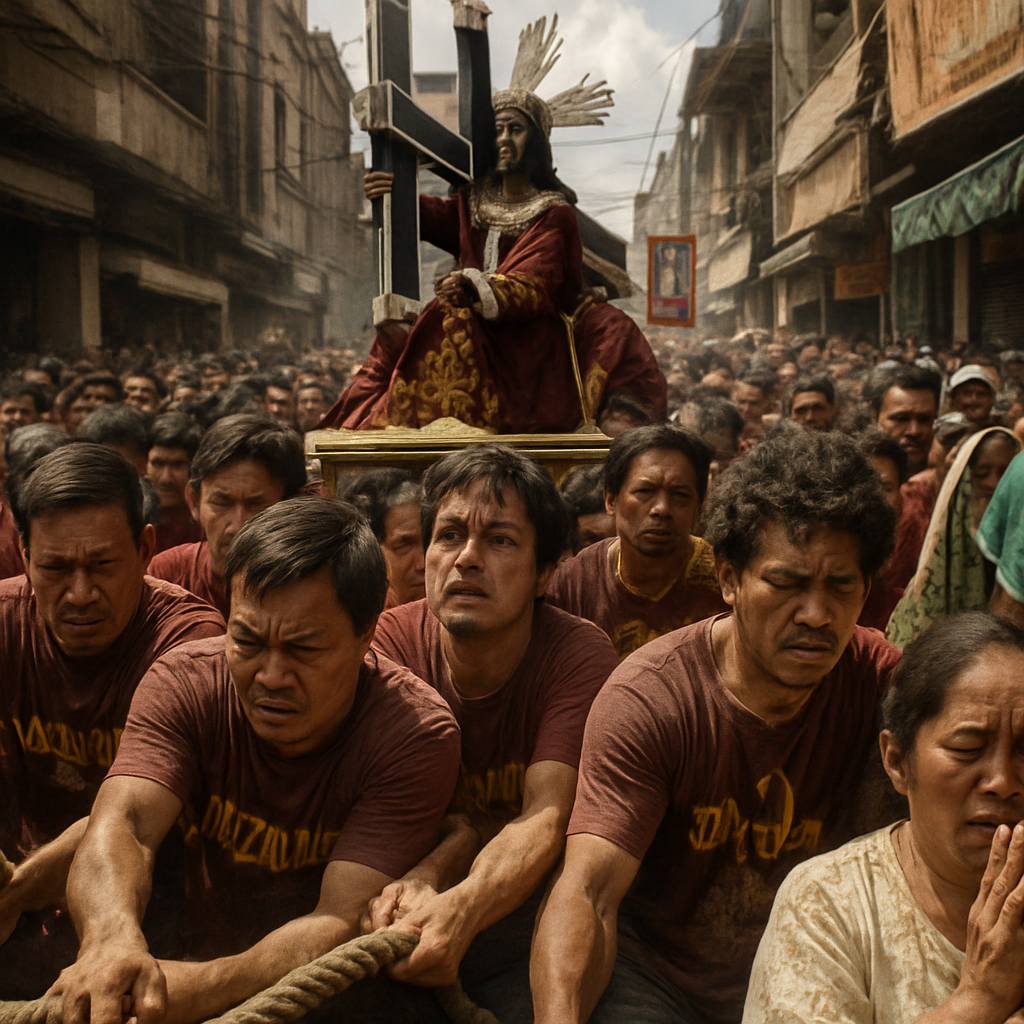 Feast Of The Black Nazarene Manila paint by color