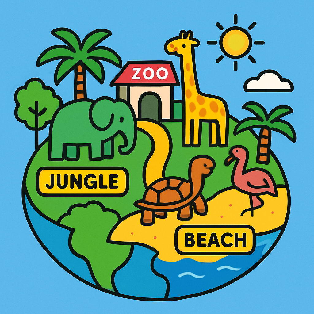 Tiny Planet Zoo Numbered painting kits