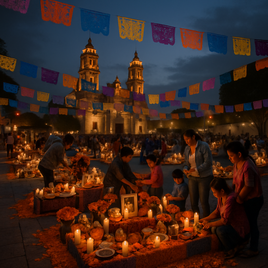 Day Of The Dead Street Altares Mexico City Paint by numbers art