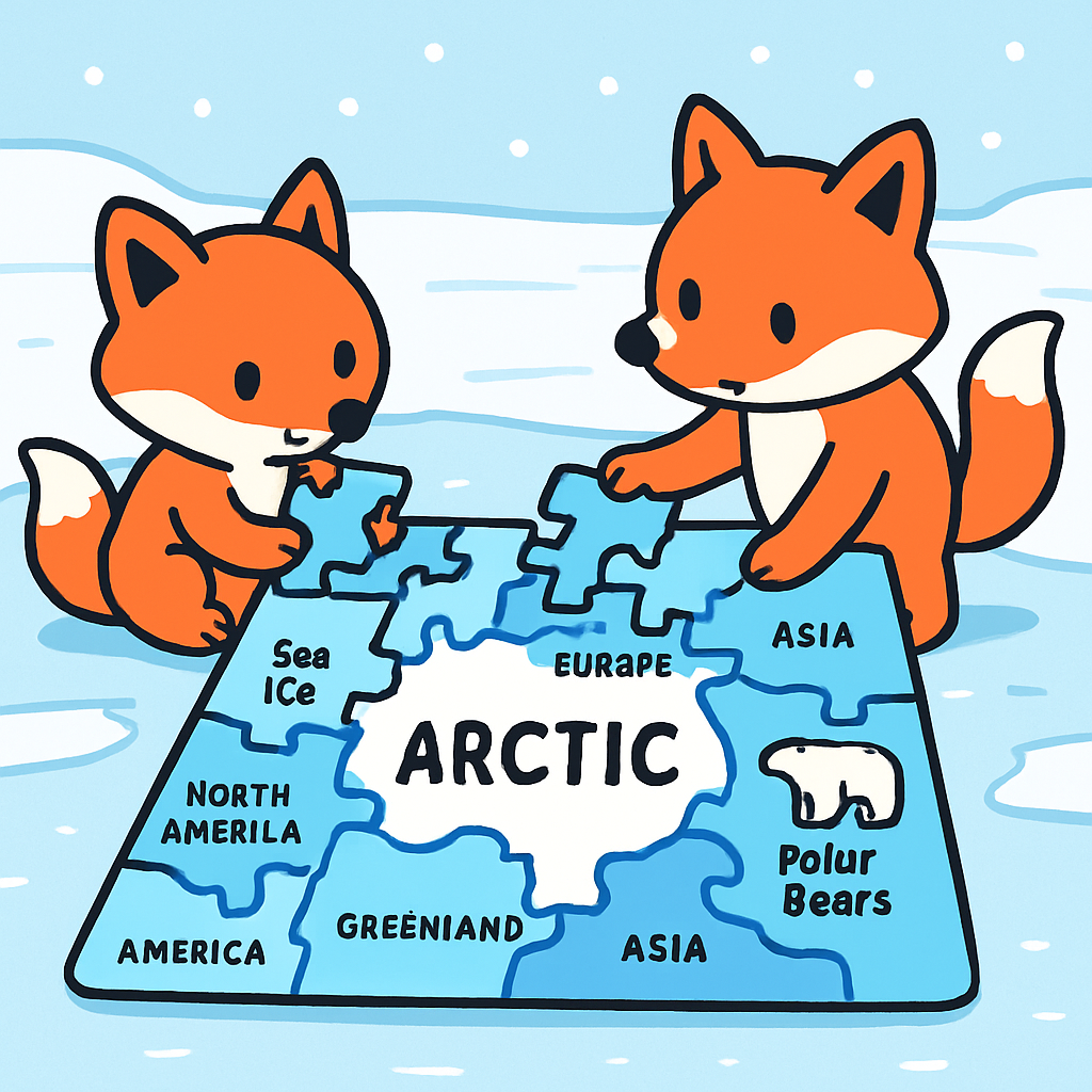 Polar Puzzle Foxes Paint by numbers kits