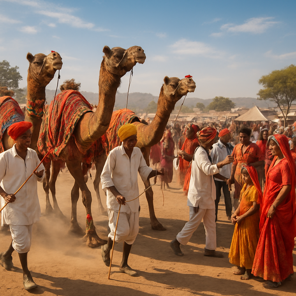Vibrant Pushkar Camel Fair painting number kit