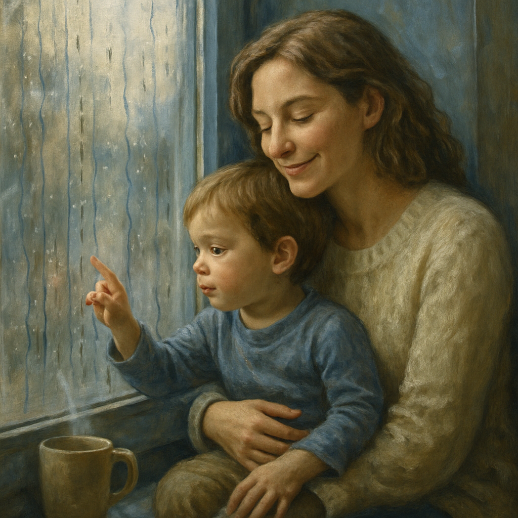 Rainy Day Window Hug Numbered painting kits