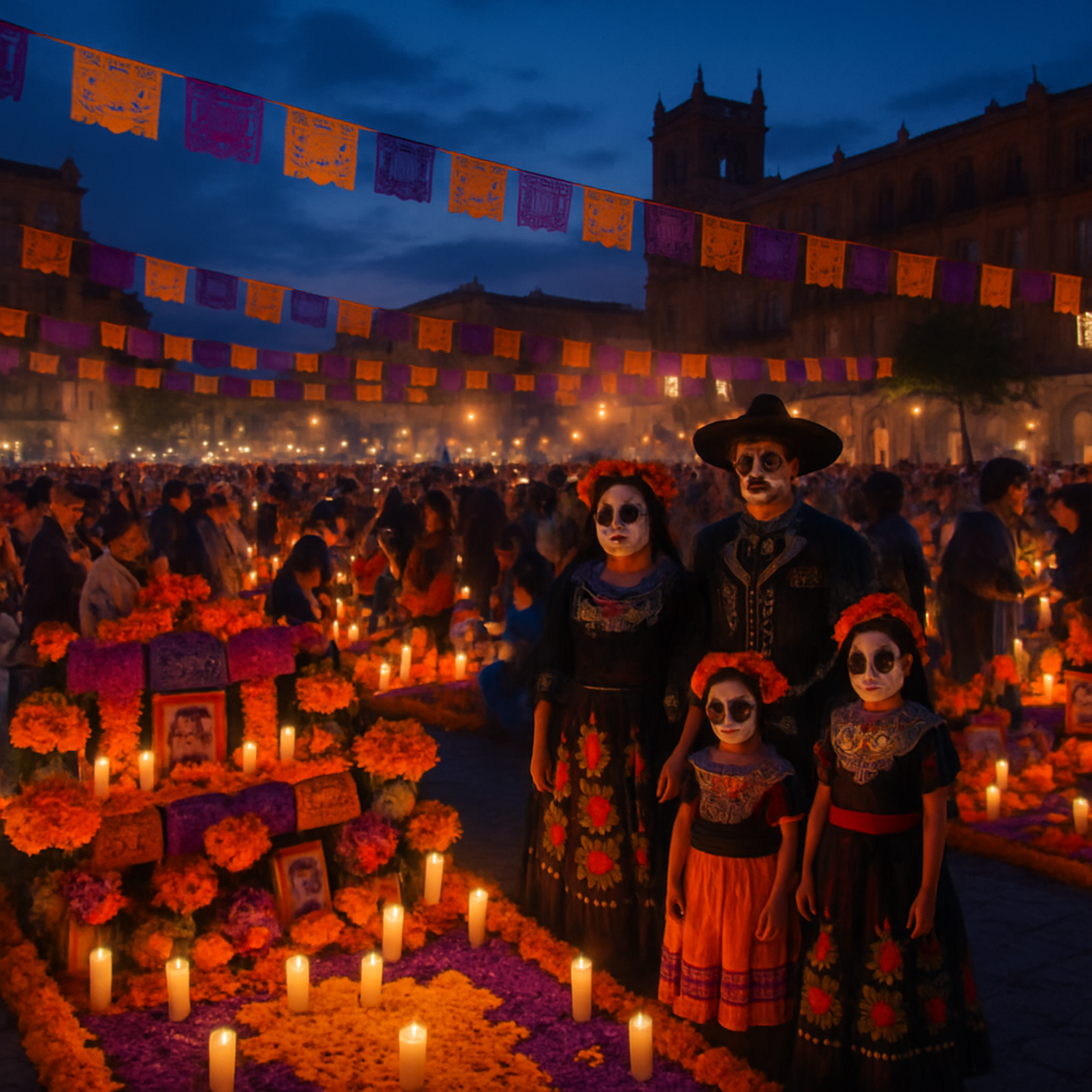 Traditional Day Of The Dead Celebration In Mexico City Numbered painting kits