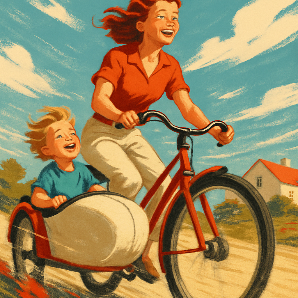 Bicycle Sidecar Adventure Paint by numbers art