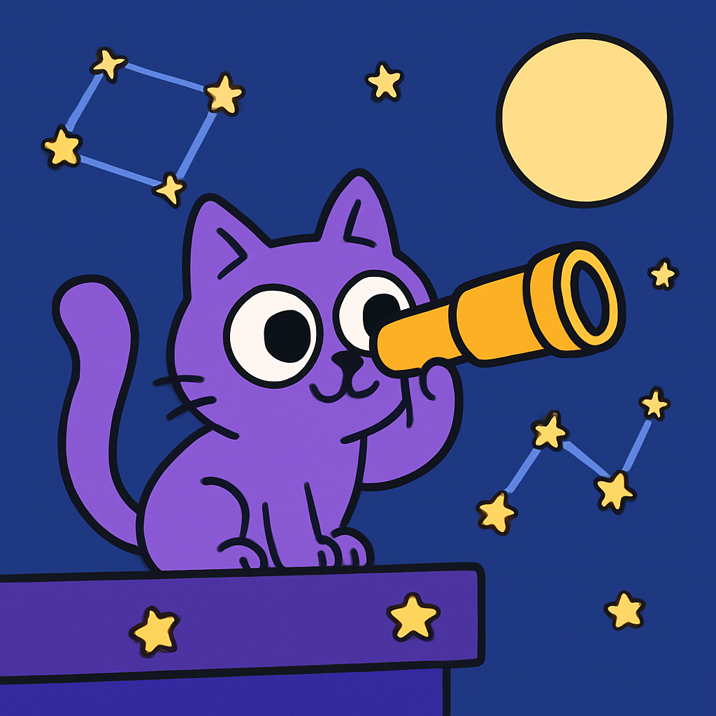 Stellar Cat Astronomer painting number kit