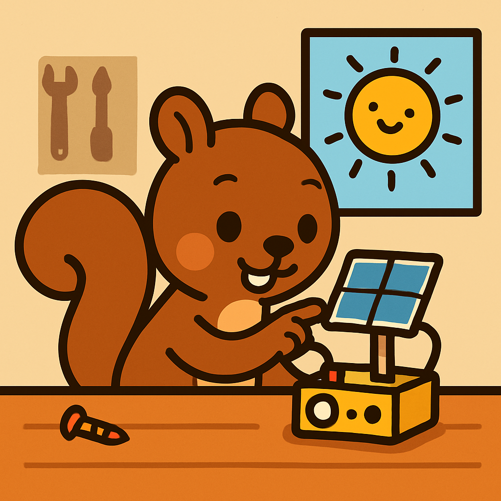 Solar Squirrel Inventor Painting by numbers kit