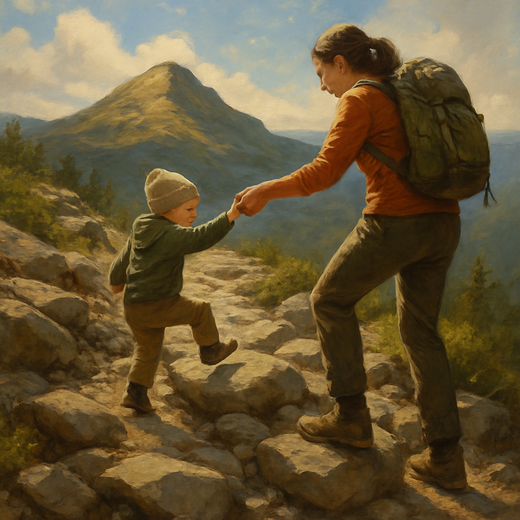 Mountain Trail Guiding Hand Number painting