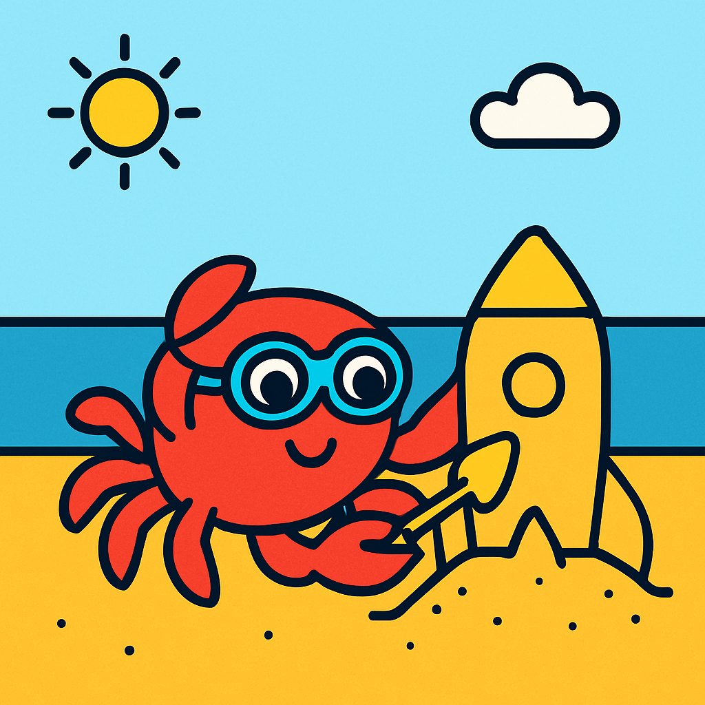 Cosmo Crab Beach Number painting