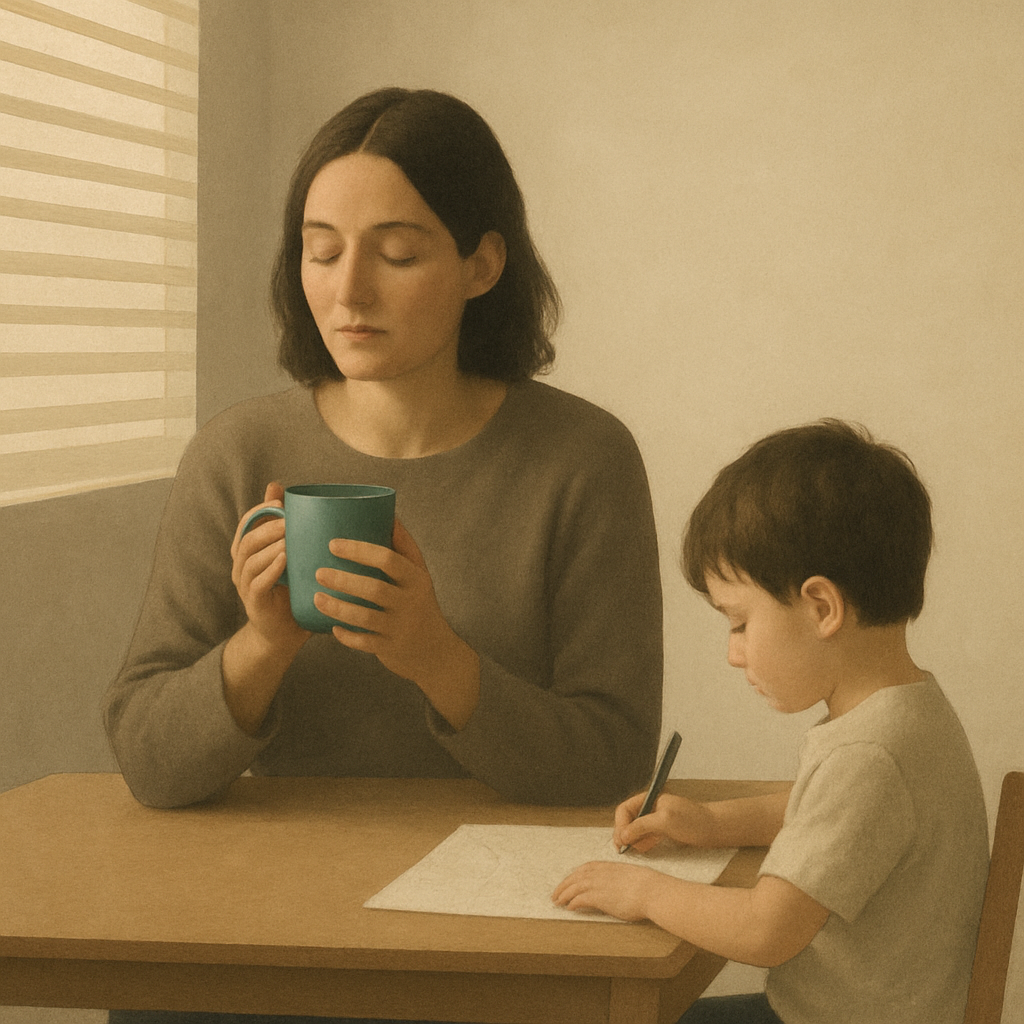Quiet Morning Coffee Moment Paint by numbers art