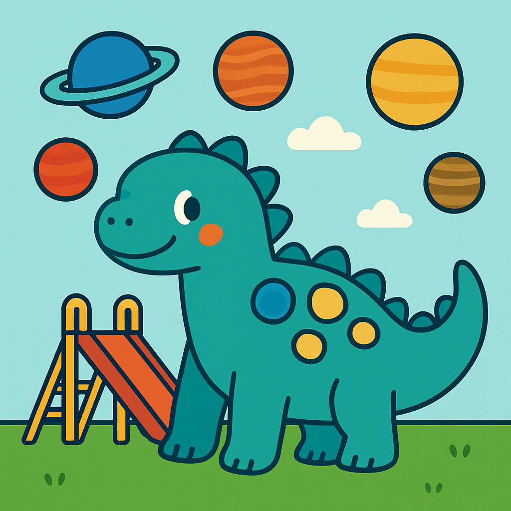 Planetsaurus Park Painting by numbers kit