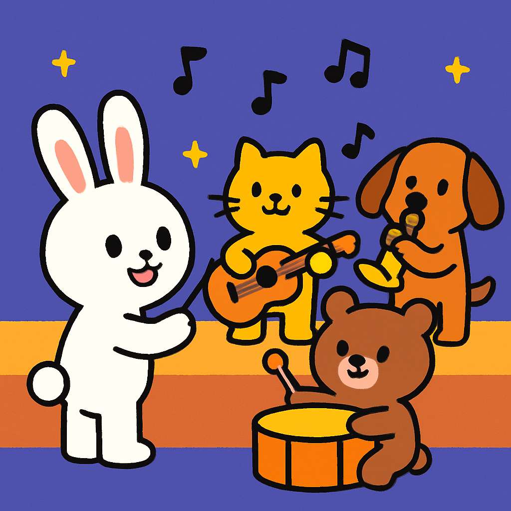 Stargazer Rabbit Orchestra Number painting