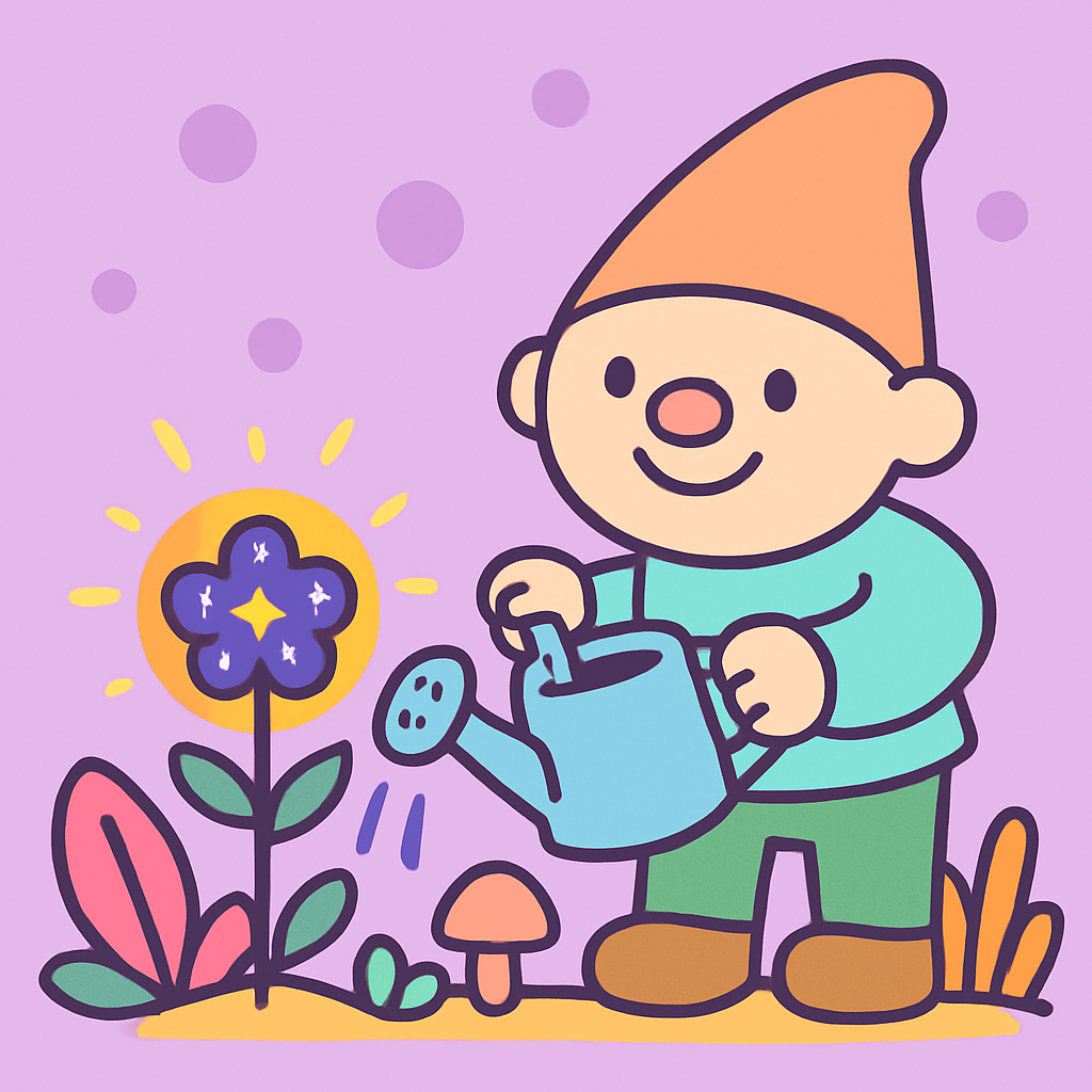 Galaxy Garden Gnome Painting by numbers kit