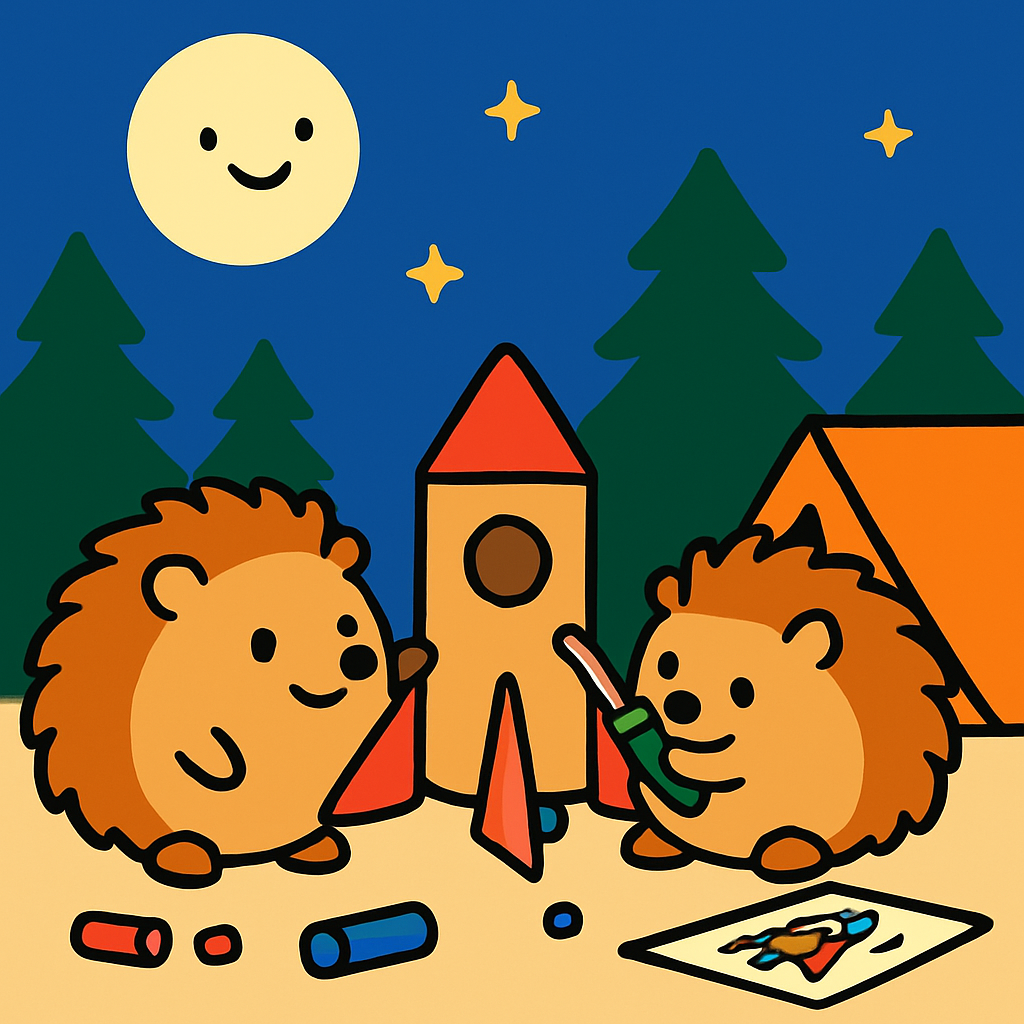 Rocket Hedgehogs Camp paint by number