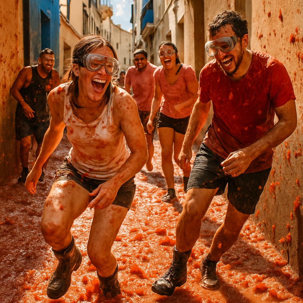 La Tomatina Tomato Throw paint by number