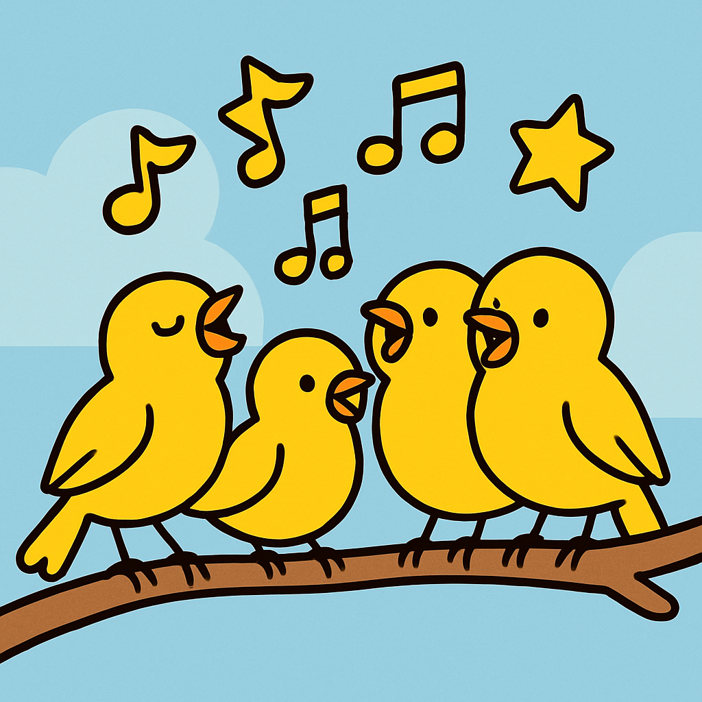 Comet Canary Choir Numbered painting kits