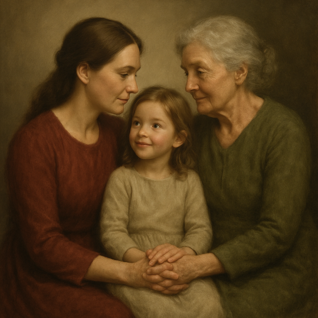 Grandma Generation Trio Portrait DIY paint by numbers